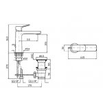 Zucchetti Brim Bateria umywalkowa jednouchwytowa z korkiem 1¼” chrom ZBR308