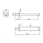 Zucchetti Brim Wylewka naścienna 225 mm chrom Z92222