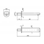 Zucchetti Brim Wylewka naścienna 180 mm chrom Z92221