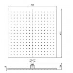 Zucchetti Deszczownica kwadratowa 400x400 mm sufitowa chrom Z94270