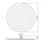 Zucchetti Deszczownica okrągła 400 mm chrom Z94273