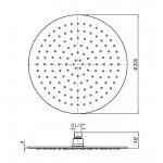 Zucchetti Deszczownica okrągła 300 mm chrom Z94272