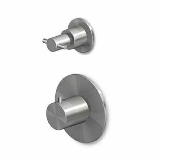 Zucchetti Helm Bateria natryskowa termostatyczna podtynkowa z przełącznikiem 2-drogowym inox ZH5646.X