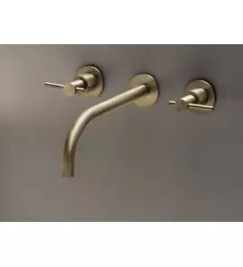  Zucchetti Helm Bateria umywalkowa 3-otworowa podtynkowa 230 mm element zewnętrzny brushed british gold pvd ZHL761.XP31