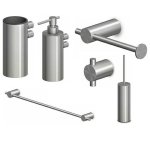   Zucchetti Helm Haczyk + Uchwyt na papier + Szczotka WC + Uchwyt na ręcznik + Kubek + Dozownik inox ZAD850.X+ZAD830.X+ZAD855.X+ZAD821.X+ZAD813.X+ZAD815.X (K)