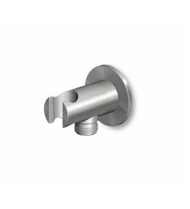 Zucchetti Helm Uchwyt słuchawki z przyłączem węża 1/2" x 1/2" inox Z93793.X