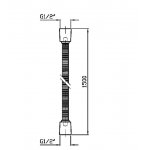 Zucchetti Helm Wąż prysznicowy 1500 mm inox Z94125.X