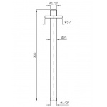 Zucchetti Him Ramię natryskowe sufitowe 300 mm chrom Z93042