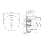 Zucchetti Isyfresh Bateria Termostatyczna Natryskowa Podtynkowa element zewnętrzny chrom ZD1800