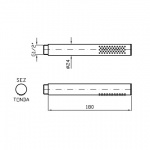 Zucchetti Słuchawka jednostrumieniowa chrom Z94177