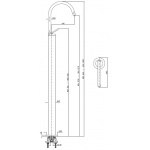 Zucchetti Isystick Bateria Umywalkowa Wolnostojąca element zewnętrzny chrom ZP1630