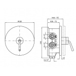 Zucchetti Isystick Bateria natryskowa jednouchwytowa podtynkowa element zewnętrzny chrom ZP1090