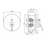 Zucchetti Isystick Bateria wannowo-natryskowa jednouchwytowa podtynkowa element zewnętrzny chrom ZP1096