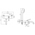 Zucchetti Isystick Bateria Wannowo-natryskowa Jednouchwytowa Naścienna ZP1148