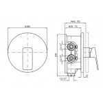 Zucchetti Jingle Bateria natryskowa podtynkowa element zewnętrzny chrom ZIN090