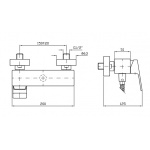 Zucchetti Jingle Bateria natryskowa jednouchwytowa naścienna chrom ZIN136