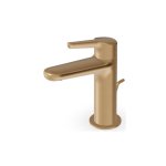 Zucchetti Medameda Bateria umywalkowa jednootworowa z korkiem automatycznym Brushed British Gold PVD ZMM710.P31