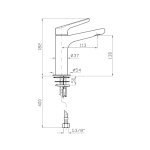 Zucchetti Medameda Bateria umywalkowa jednootworowa bez korka Metal Black ZMM713.C50