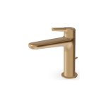 Zucchetti Medameda Bateria umywalkowa jednootworowa z korkiem automatycznym Brushed British Gold PVD ZMM711.P31