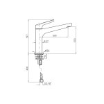 Zucchetti Medameda Bateria umywalkowa jednootworowa bez korka Brushed Nickiel ZMM714.C3