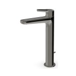 Zucchetti Medameda Bateria umywalkowa jednootworowa wysoka z korkiem automatycznym Metal Black ZMM712.C50