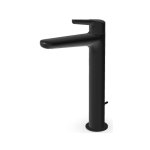 Zucchetti Medameda Bateria umywalkowa jednootworowa wysoka z korkiem automatycznym Brushed Total Black PVD ZMM712.P81