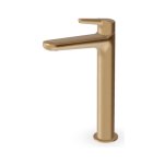 Zucchetti Medameda Bateria umywalkowa jednootworowa wysoka bez korka Brushed British Gold PVD ZMM715.P31