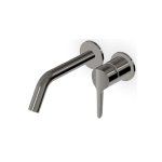 Zucchetti Medameda Bateria umywalkowa podtynkowa 2-otworowa 175 mm - element zewnętrzny Metal Black ZMM679.C50