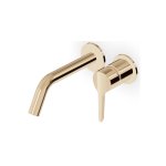 Zucchetti Medameda Bateria umywalkowa podtynkowa 2-otworowa 175 mm - element zewnętrzny British Gold PVD ZMM679.P30