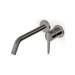 Zucchetti Medameda Bateria umywalkowa podtynkowa 2-otworowa 215 mm - element zewnętrzny Metal Black ZMM678.C50