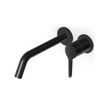 Zucchetti Medameda Bateria umywalkowa podtynkowa 2-otworowa 215 mm - element zewnętrzny Brushed Total Black PVD ZMM678.P81