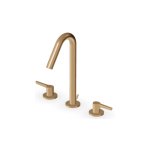 Zucchetti Medameda Bateria umywalkowa 3-otworowa z korkiem automatycznym Brushed British Gold PVD ZMM5506.P31