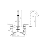 Zucchetti Medameda Bateria umywalkowa 3-otworowa bez korka Chrom ZMM5507