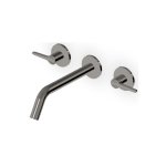 Zucchetti Medameda Bateria umywalkowa 3-otworowa 215 mm podtynkowa - element zewnętrzny Metal Black ZMM5766.C50