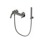 Zucchetti Medameda Bateria wannowo-natryskowa ścienna z zestawem natryskowym Metal Black ZMM521.C50
