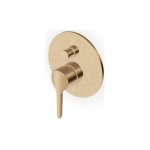 Zucchetti Medameda Bateria wannowo-natryskowa podtynkowa - element zewnętrzny Brushed British Gold PVD ZMM775.P31