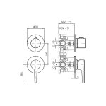 Zucchetti Medameda Bateria wannowo-natryskowa podtynkowa 2-drożna - element zewnętrzny Brushed Nickiel ZMM778.C3