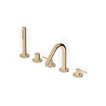 Zucchetti Medameda Bateria wannowa 5-otworowa z wyciąganą słuchawką British Gold PVD ZMM5510.P30