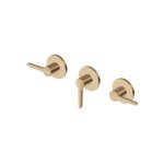 Zucchetti Medameda Bateria wannowo-natryskowa podtynkowa 2-drożna - element zewnętrzny Brushed British Gold PVD ZMM5695.P31