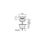 Zucchetti Medameda Korek klik-klak uniwersalny Metal Black R97755.C50