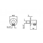 Zucchetti Przyłącze kątowe ½ x ½ chrom Z93924