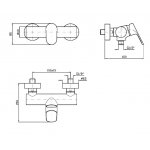 Zucchetti Nikko Bateria natryskowa jednouchwytowa naścienna chrom ZKK106