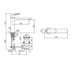 Zucchetti Nikko Bateria umywalkowa jednouchwytowa z wydłużoną wylewką z korkiem 1¼” chrom ZKK699
