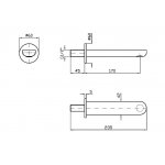 Zucchetti Nikko Wylewka 170 mm naścienna chrom Z92225