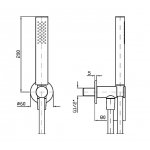 Zucchetti Nude Zestaw prysznicowy chrom Z93930