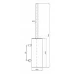 Zucchetti Szczotka WC naścienna chrom ZAD556
