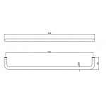 Zucchetti On Uchwyt na Ręcznik 600 mm chrom ZAD522