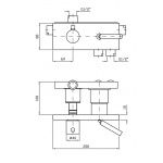 Zucchetti Pan+ Bateria wannowo-natryskowa jednouchwytowa podtynkowa element zewnętrzny chrom ZP8119