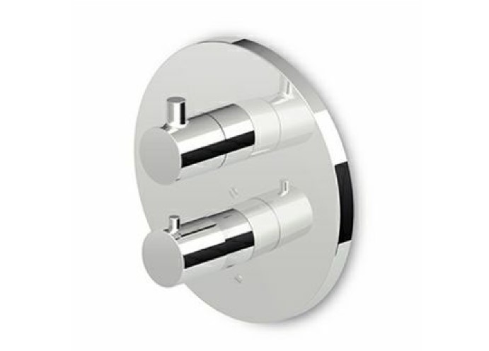 Zucchetti Pan Bateria wannowo-natryskowa termostatyczna podtynkowa 1/2” z przełącznikiem 2-drogowym element zewnętrzny chrom Z94651