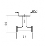Zucchetti Pan/Pan+ Haczyk Podwójny chrom ZAC651